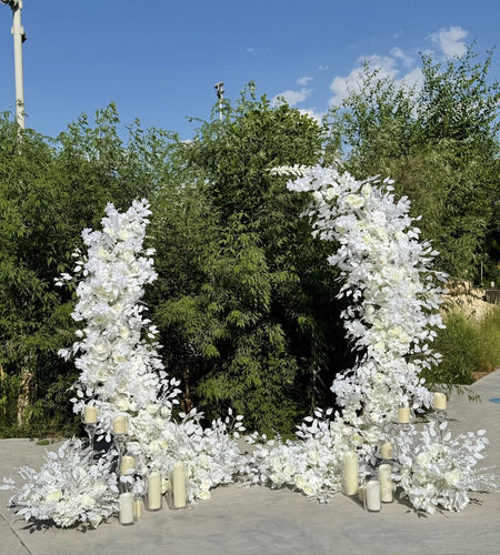 White wedding arch