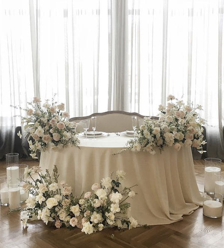 The bride and groom's table