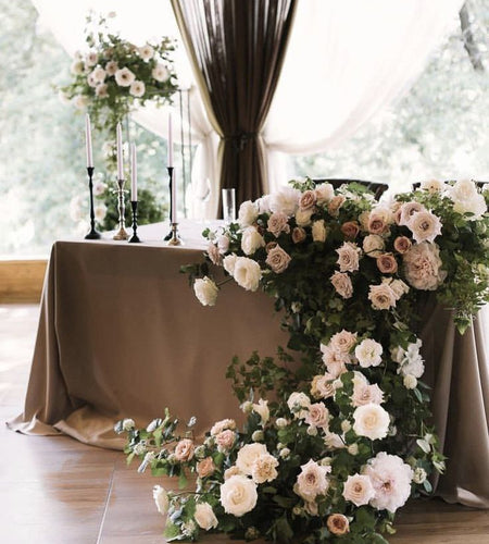 The bride and groom's table