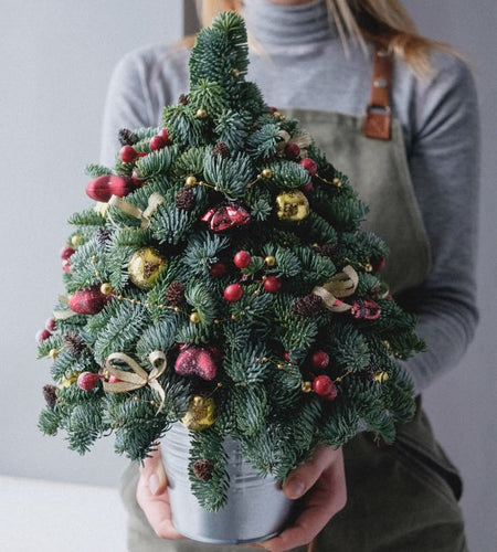 Handmade/Live Christmas tree(40sm)