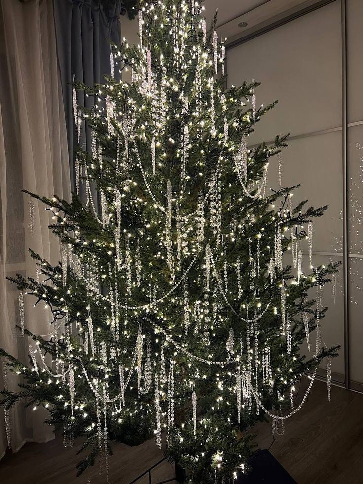 New Year's decoration of an artificial spruce tree (220 cm) / عيد الميلاد