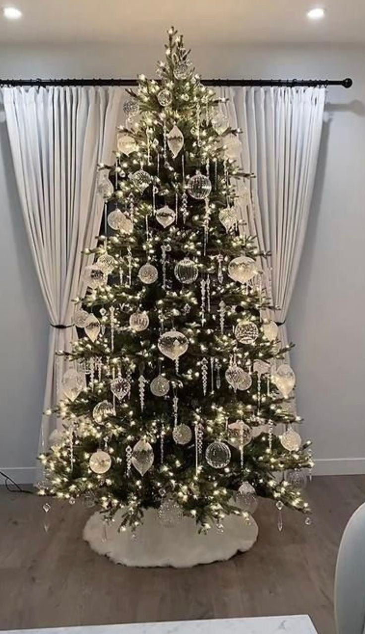 New Year's decoration of an artificial spruce tree (220 cm) / عيد الميلاد