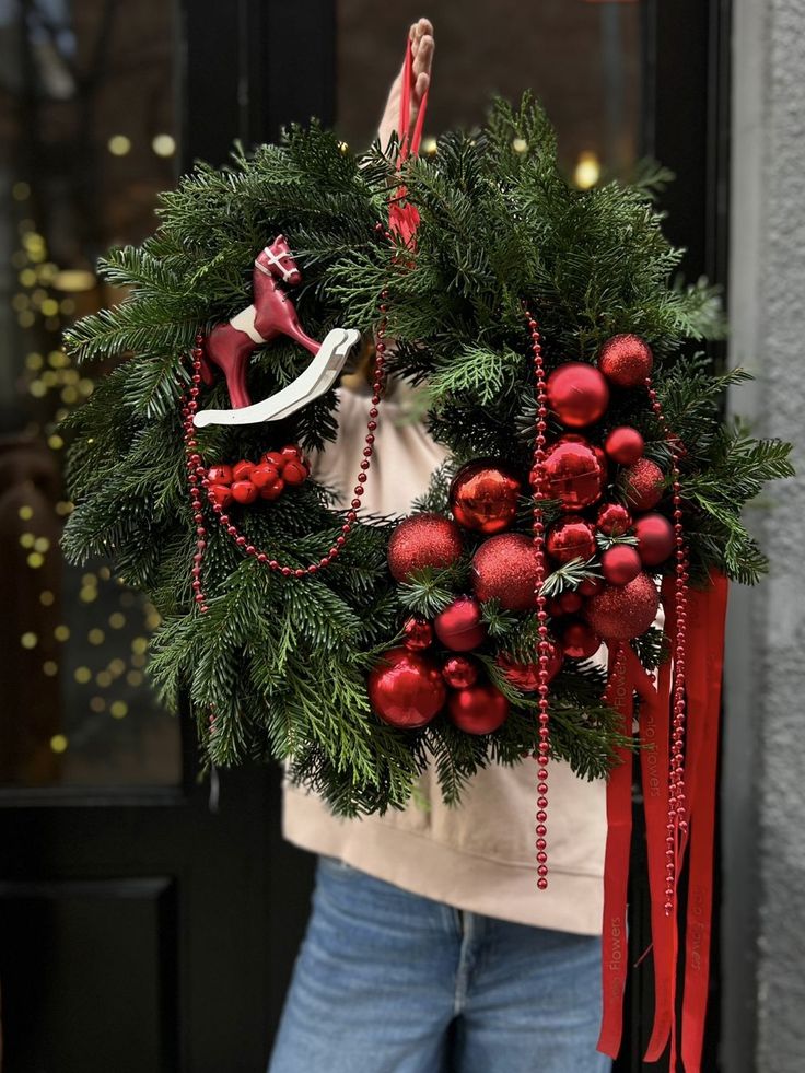Handmade New Year's wreath (50/55cm) / عيد الميلاد