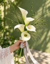 White Calla Lily Bridal Bouquet / باقة العروس من زهور الكالا البيضاء