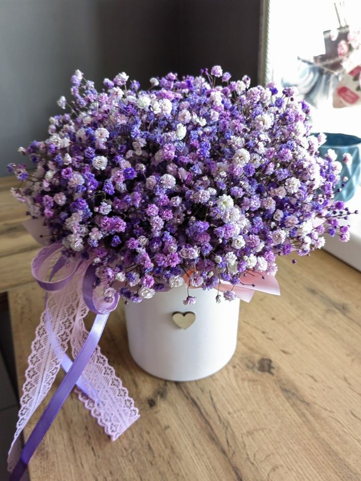 White gypsophila in box