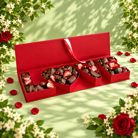 Love Red Sweet Box صندوق الحب الأحمر للحلويات