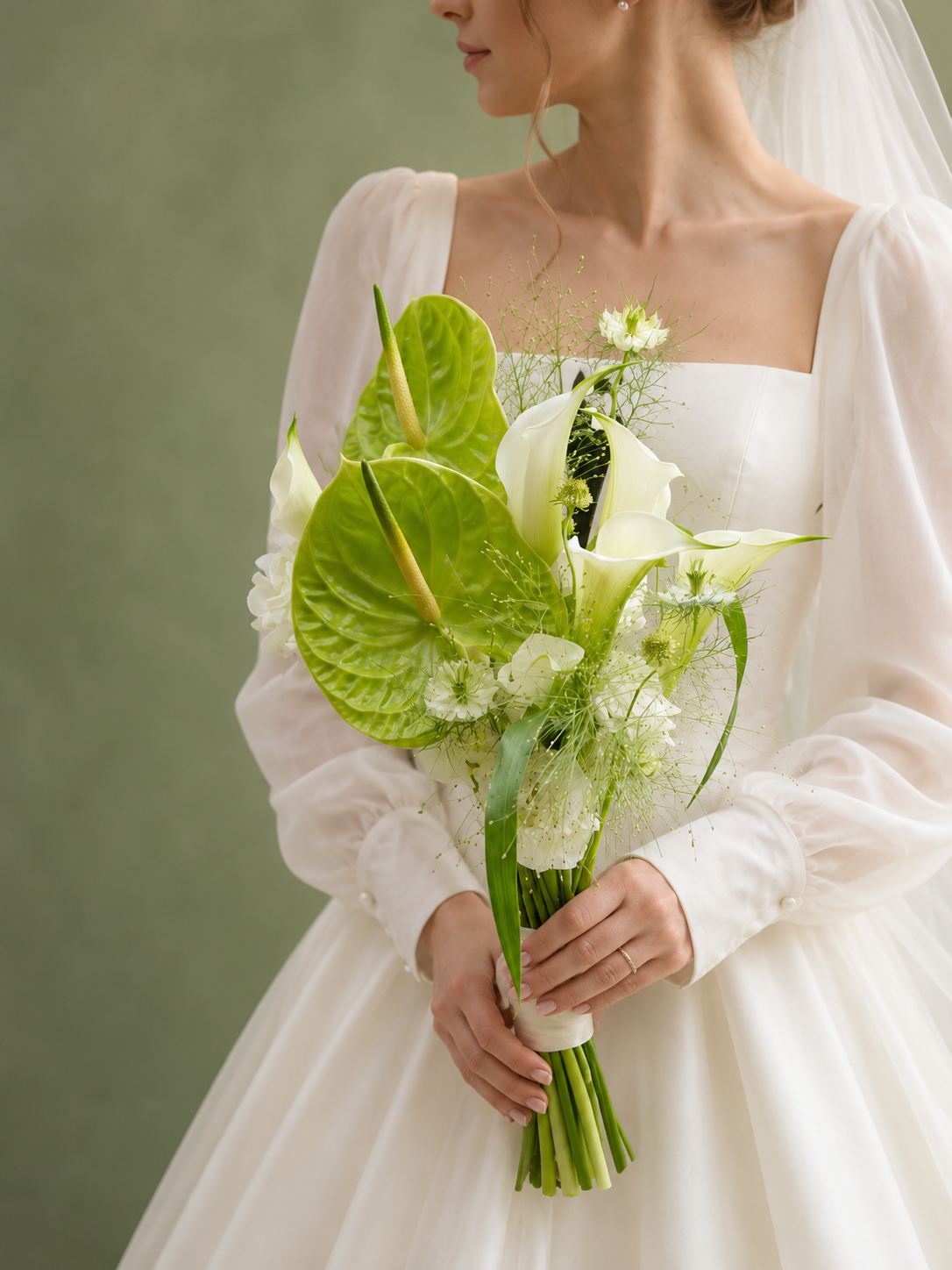 Verdant Grace Bouquet باقة الرقي الأخضر