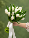 White Tulip Bridal Bouquet / باقة العروس من التوليب الأبيض