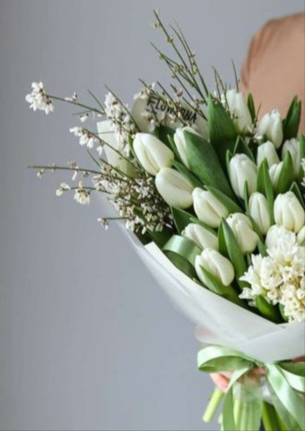 Tulip white bouquet
