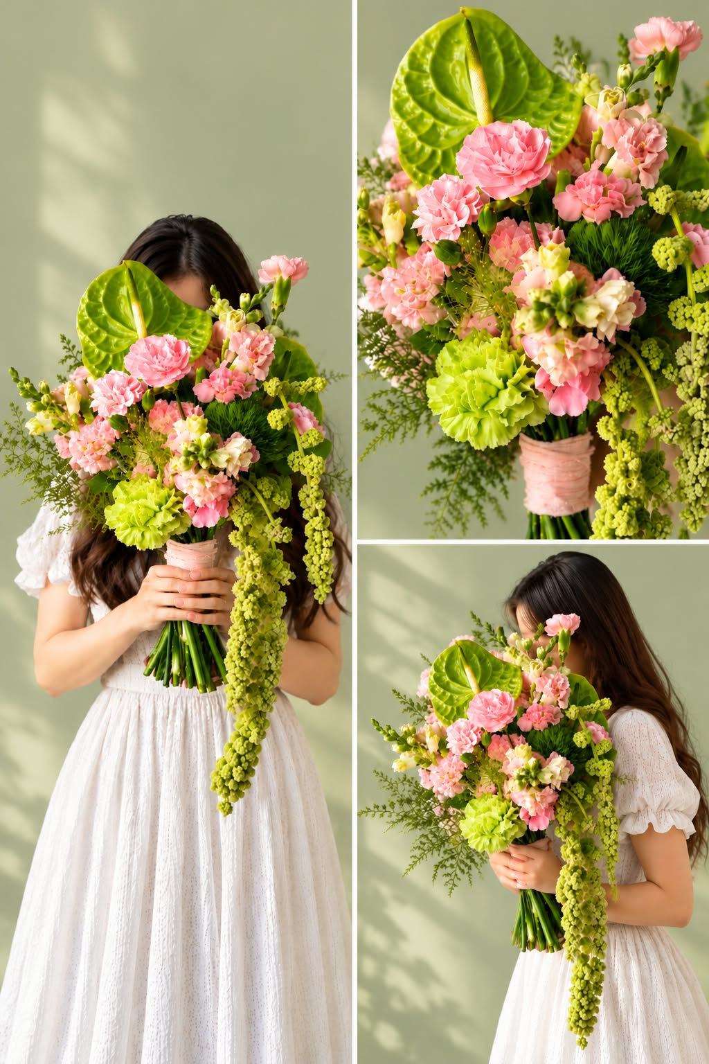 Blushing Harmony Bridal Bouquet باقة العروس التناغم الوردي