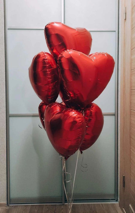 Red Heart Balloons / بالونات القلب الأحمر