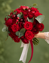 Red Rose Bridal Bouquet باقة العروس من الورود الحمراء
