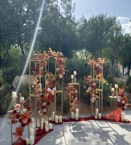 Terracotta wedding arc