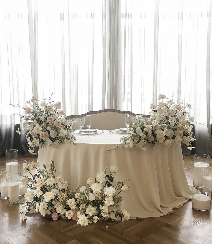 The bride and groom's table