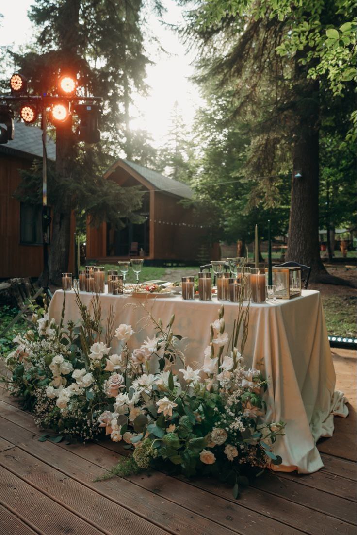 The bride and groom's table