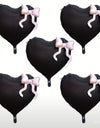 Balloons "Heart with bows" (5 pis)