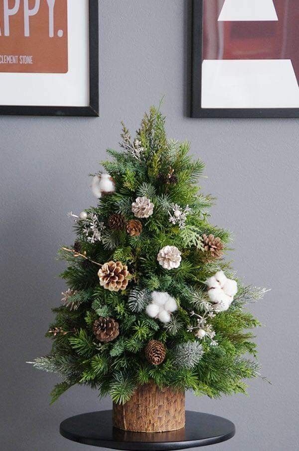 Handmade/Live Christmas tree(40sm)