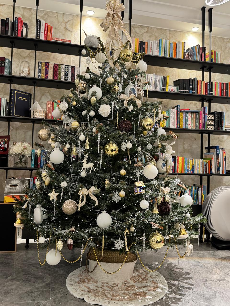 New Year's decorations with fresh tree(from...)